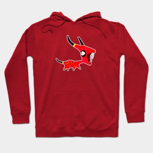 Cute and Scary Red Horned Creature Hoodie